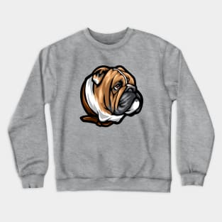 Bulldog Portrait Drawing Crewneck Sweatshirt